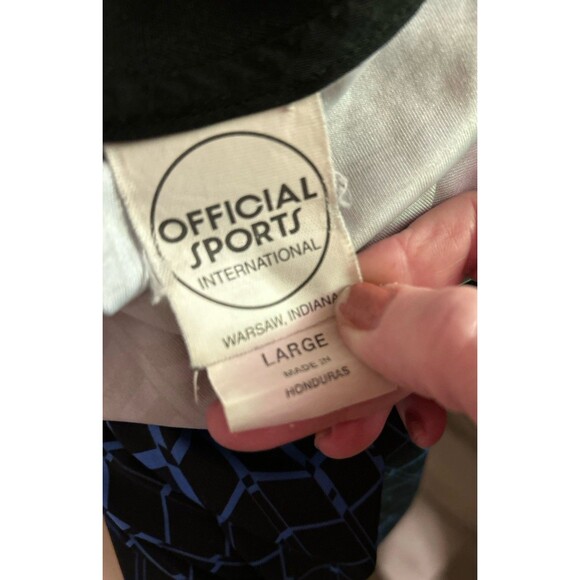 Official Sports International Nisoa Soccer Referee shirt Blue Men's SZ L  jersey - Picture 3 of 7